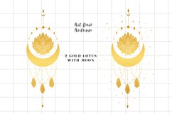 Moon svg Lotus mandala clipart Moon phases svg Crescent moon Product Image 3