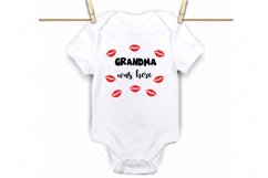 Grandma was here svg, cute svg file, grandma kisses svg Product Image 1