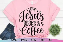 I Love Jesus Books and Coffee Svg, Christian Svg, Book Nerd Product Image 3