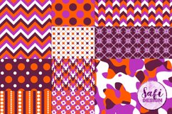 Digital Paper Backgrounds - Purple and Orange Patterns Product Image 2