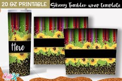 Serape and leopard 20 oz Skinny Tumbler wrap Product Image 2