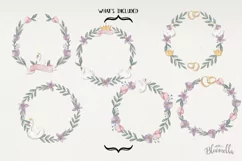 Swan 6 Wreaths Watercolor Flowers Crown Wedding Florals Ring Product Image 2