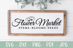 Flower Market Sign SVG, Farmhouse Sign SVG Product Image 1