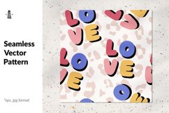 Love slogan seamless pattern Product Image 1