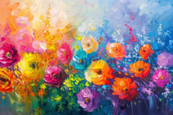 Flowers Painting Background Wallpaper Product Image 1