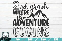2nd grade where the adventure begins SVG |Printable cut file Product Image 1