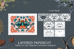 3D paper / Floral Butterfly Papercut / Butterfly paper cut Product Image 1