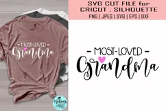 Most loved grandma svg, grandma shirt svg Product Image 1