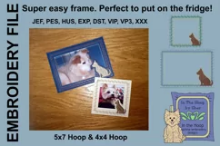 Dog Silhouette Picture Frames - 4 x 4 and 5 x 7 Hoops Product Image 1
