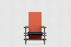 Isometric Arm Chair 3D isolated render Product Image 1