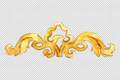 Gold monograms Watercolor png Product Image 6