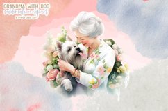 Grandma with Dog Sublimation Clipart Product Image 9