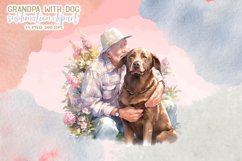 Grandpa with Dog Sublimation Clipart Product Image 9
