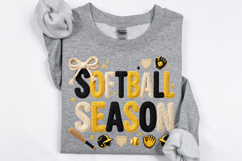 Softball Season Faux Knit PNG Product Image 5
