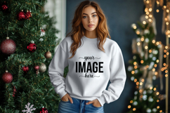 Christmas Sweatshirt Mockup, Christmas Baby Mockups Product Image 1