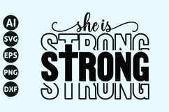 She is strong Svg, God Svg, Bible Svg Product Image 1