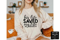 His Life Saved My Life Romans 5:8 Svg Cut Files Product Image 1