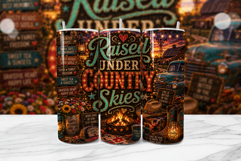 Raised Under Country Skies Tumbler Wrap Product Image 1