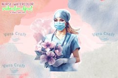 Nurse Watercolor Sublimation Clipart Product Image 9