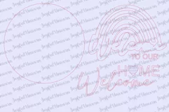 Rainbow Sign SVG | Welcome to our Home door hanger SVG Product Image 3