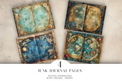 Celestial Junk Journal Digital Paper Bi-fold Product Image 1