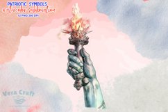 Patriotic Symbols Watercolor Sublimation Clipart Product Image 9