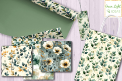 Botanical Greenery Seamless Patterns, Eucalyptus Backgrounds Product Image 8