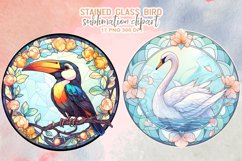 Stained Glass Bird Sublimation Product Image 9