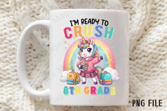 8TH Back to School Unicorn Sublimation Product Image 3