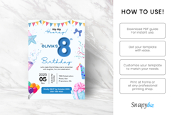 8th Birthday Invitation Canva Template Product Image 6