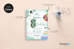 8th Birthday Invitation Canva Template Product Image 5