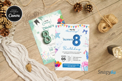 8th Birthday Invitation Canva Template Product Image 4