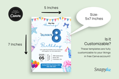 8th Birthday Invitation Canva Template Product Image 3