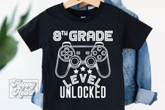 8th Grade Unlocked Level Up SVG - Back To School Gamer PNG Product Image 5