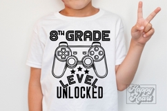 8th Grade Unlocked Level Up SVG - Back To School Gamer PNG Product Image 2