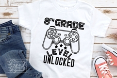8th Grade Unlocked Level Up SVG - Back To School Gamer PNG Product Image 3