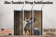Goat 20oz Tumbler PNG, Cool Goat Tumbler Wrap PNG Product Image 1
