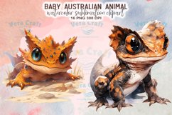 Baby Australian Animal Watercolor Sublimation Clipart Product Image 9