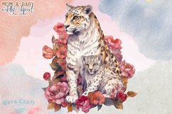 Mom &amp; Baby Wildlife Animal Watercolor Clipart - 12 Variation Product Image 10