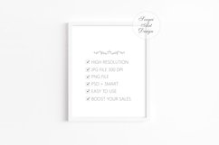 8x10 Frame Mockup, White Frame Mockup Product Image 3