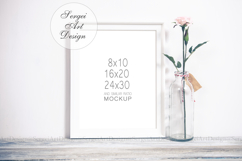 8x10 Vintage Frame Mockup, Styled Real Frame Mock Up,PSD PNG Product Image 2