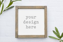 8x8 Wood Sign Mockup| Digital File | Sublimation | Add SVG Product Image 1
