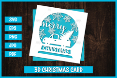 12 Merry Christmas Greeting Paper Cut Card I Christmas Card Product Image 10