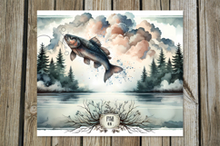 Fish on | 8 fishing skinny tumbler Sublimation designs Product Image 9