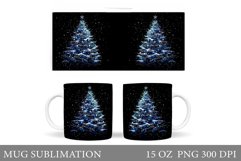 Christmas Tree Mug Design. Christmas Tree Mug Sublimation Product Image 1