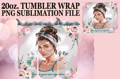 Vibrant Mornings 20oz tumbler wrap, Woman Product Image 1