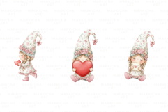 Whimsical Valentine Gnome Girl Clipart Product Image 4