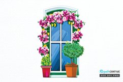 Flower Doors Watercolor PNG Clipart Product Image 1