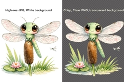 12 Spring Bugs Clipart Bundle, Watercolor Insects PNG Product Image 10