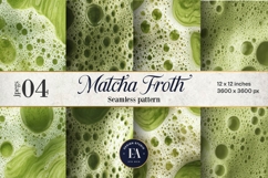 Matcha Foam Pattern, Matcha Froth Texture Digital Paper Product Image 1
